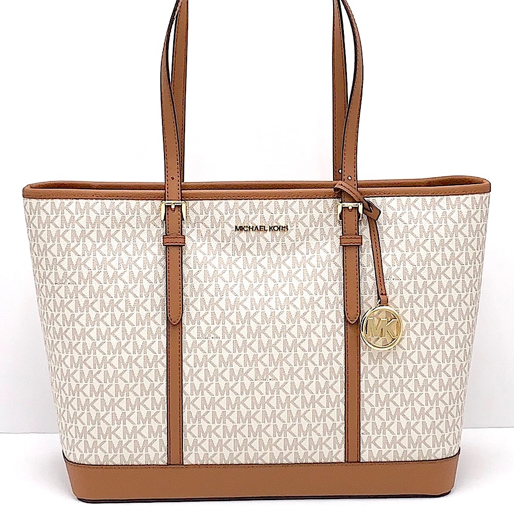 MICHAEL KORS TOP ZIP LARGE TOTE VANILLA COLOR - Picture 1 of 15